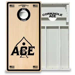 ACE Zone - Black - Cornhole Board Set - All Weather