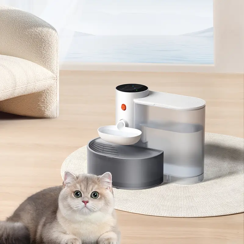 2025 Rechargeable Smart Cat Water Fountain with Self-Refill & Spill-Proof Design - USB Charging, Ideal for Cats & Dogs, Features Tilted Waste Separati