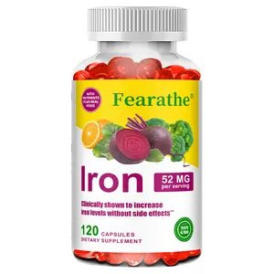 Fearathe Iron Health Supplement,Supports Iron Levels and Energy Levels,120 Capsules