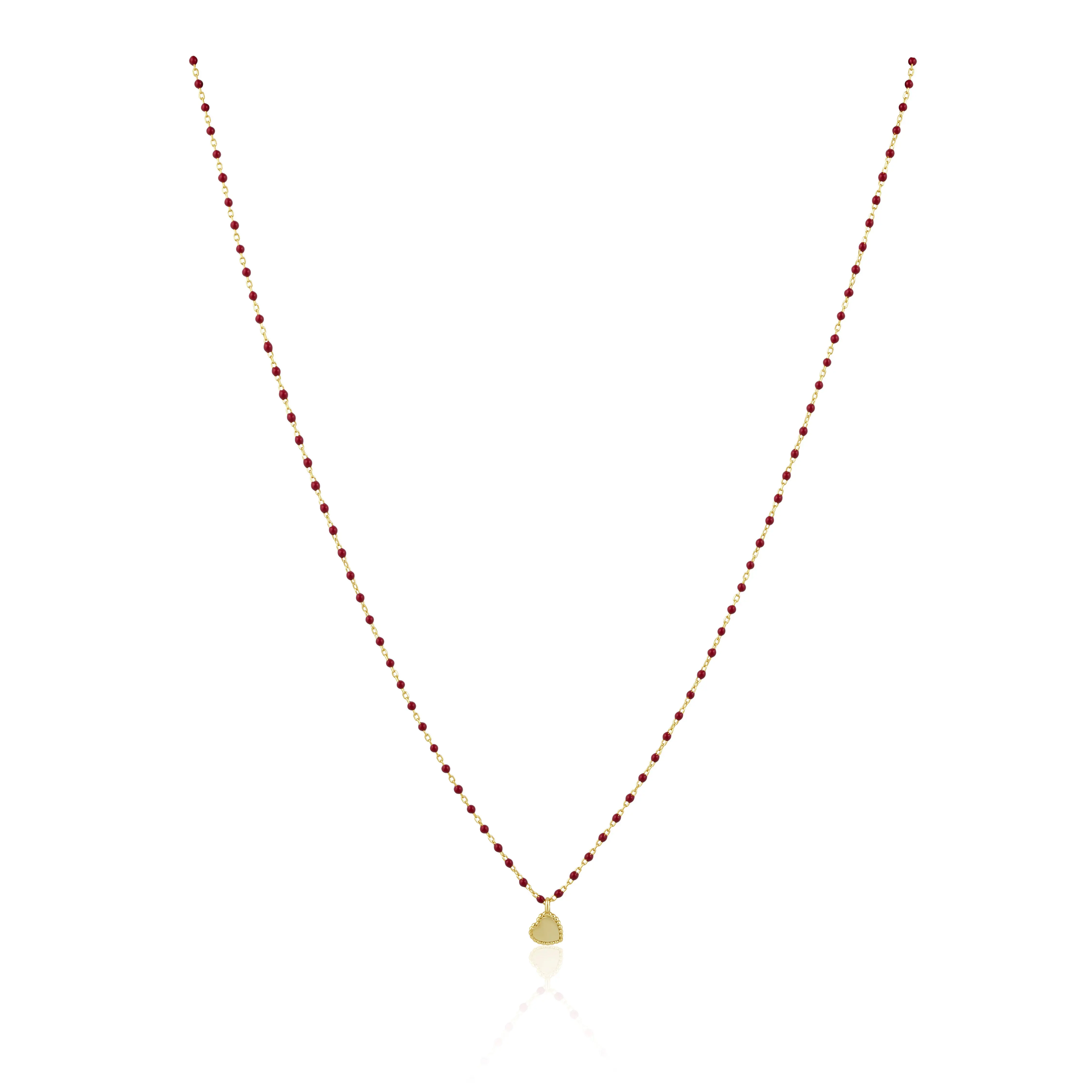 Elsa Mini Heart Necklace Red