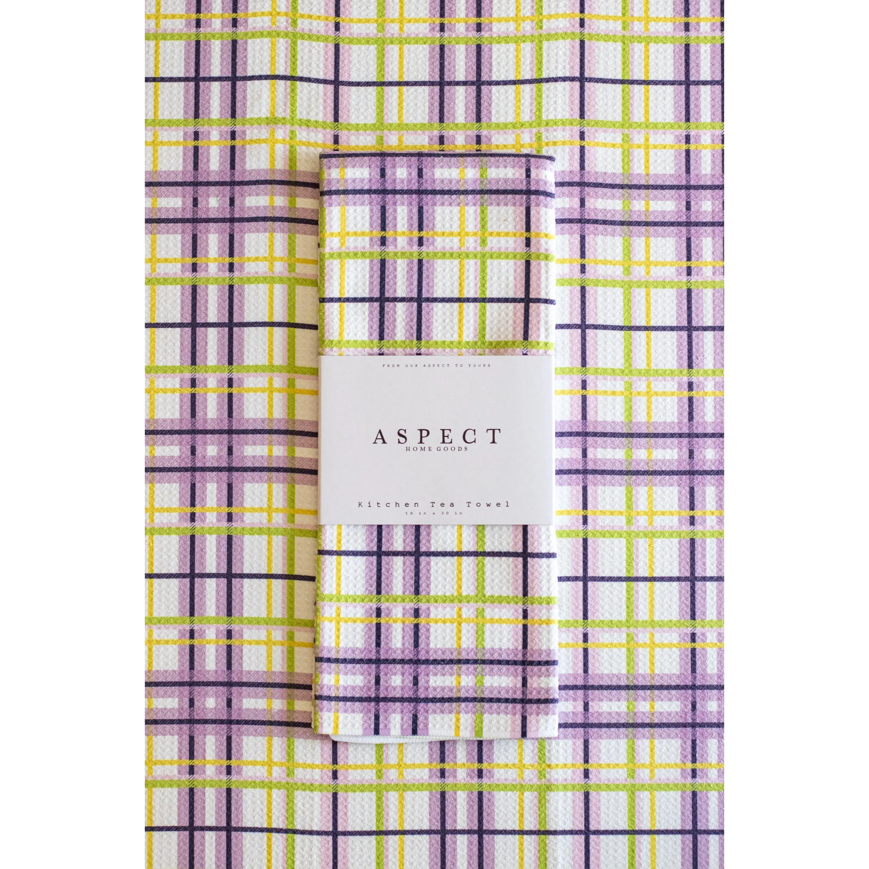 Spring Plaid Kitchen Tea Towel