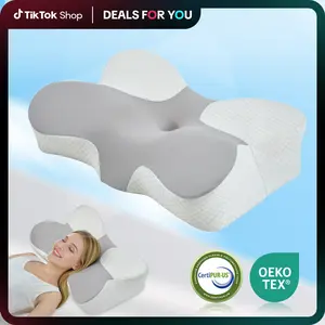 VIZIM Infinity Memory Foam Pillow, Soft & Comfortable Cervical Neck Support Pillow for Sleeping, Ergonomic Bed Pillow for Family, Bedroom & Gift Use