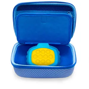CASEMATIX Toy Case Fits Pop It! Pro Game Light-up Fidget Toy - Blue Carry Case Only for Sensory Toys