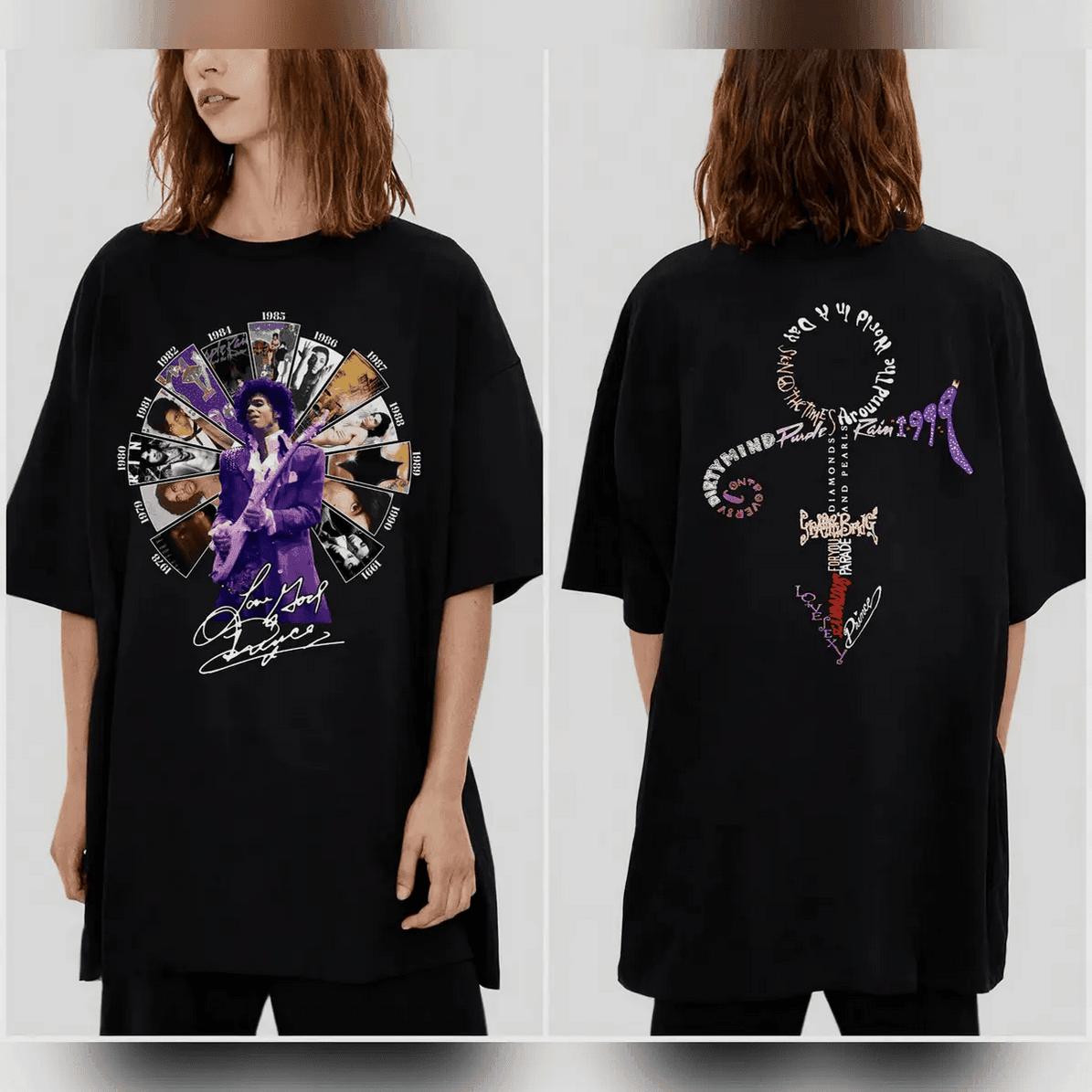 Prince Album Shirt Prince Fan Love Symbol T-Shirt Memory Purple Rain Tee Unisex Sweatshirt Hoodie Casual Street Co Hoodi Hoodied Everyday Cotton Hoodie