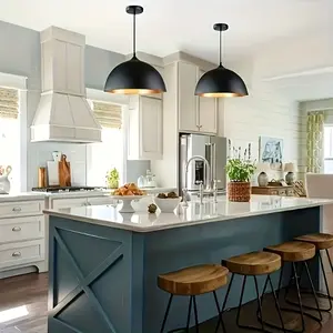 Vintage-Style Steel Pendant Lights Black and Gold for Restaurants Cafes Hotels Shopping Malls Bedrooms Parties Christmas Decorations