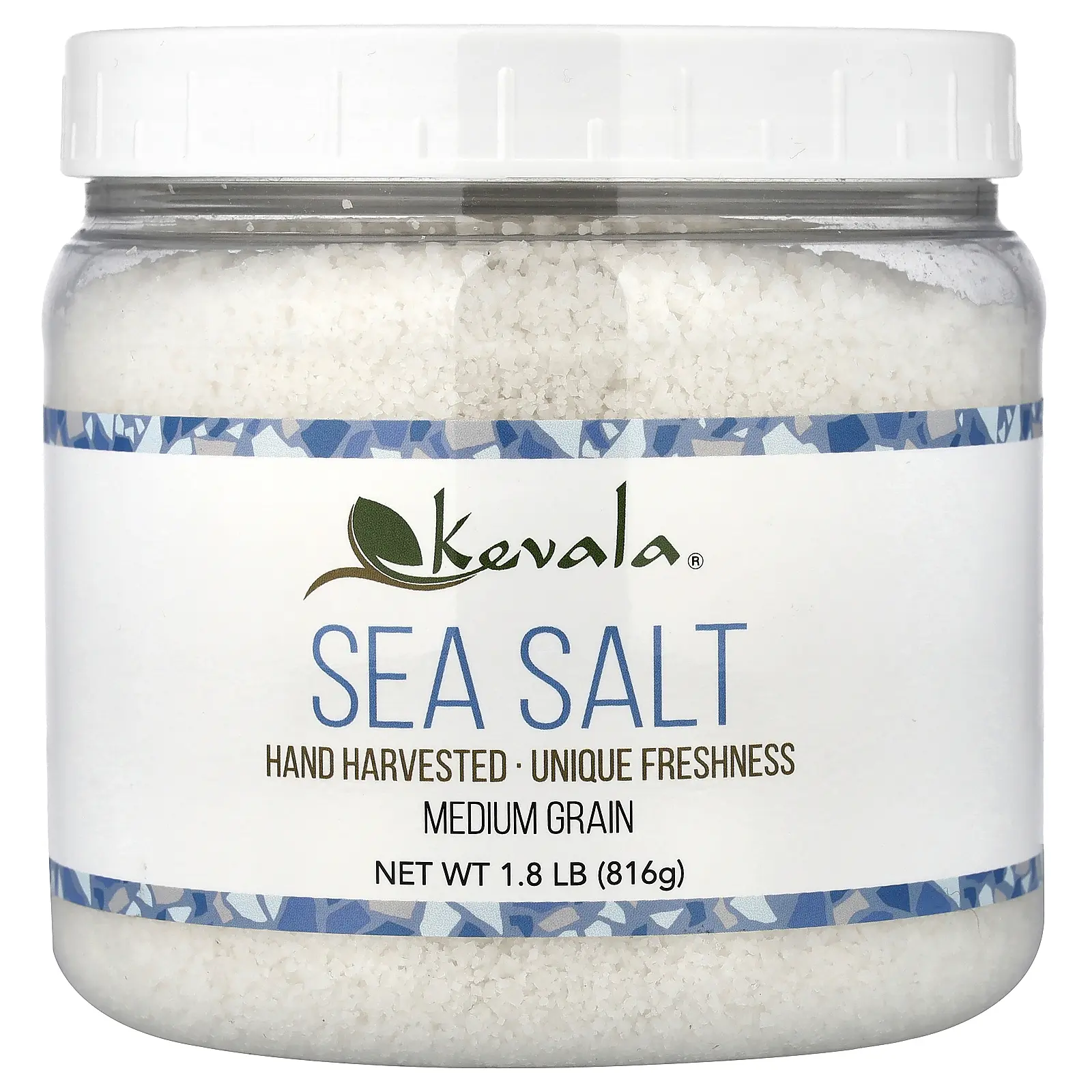 Kevala Sea Salt, Medium Grain, 1.8 lb (816 g) Kevala Sea Salt, Medium Grain, 1.8 lb (816 g)