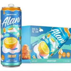 Alani Nu Dream Float Case of Energy Drinks - Naturally Flavored 0g Sugar 200mg Caffeine (Case of 12) Beverage Sport new
