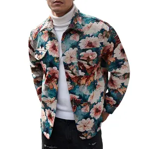 Artisan Floral Print Overshirt – Versatile Streetwear-Inspired Casual Outerwear