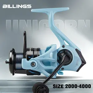 BILLINGS UNICORN 2000-4000 Series Spinning Reel, Speed Ratio 5.2:1, Maximum Brake Force 18LB, Metal Arm and Line Cup Rotating Fishing Reel for Freshwater Saltwater Fishing Tackle