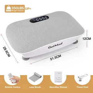 GetMod Smart Vibration Plate Pro Exercise Machine,Full Body Workout at home, vibrational platform for Wellness and Fitness, Bluetooth speaker#3