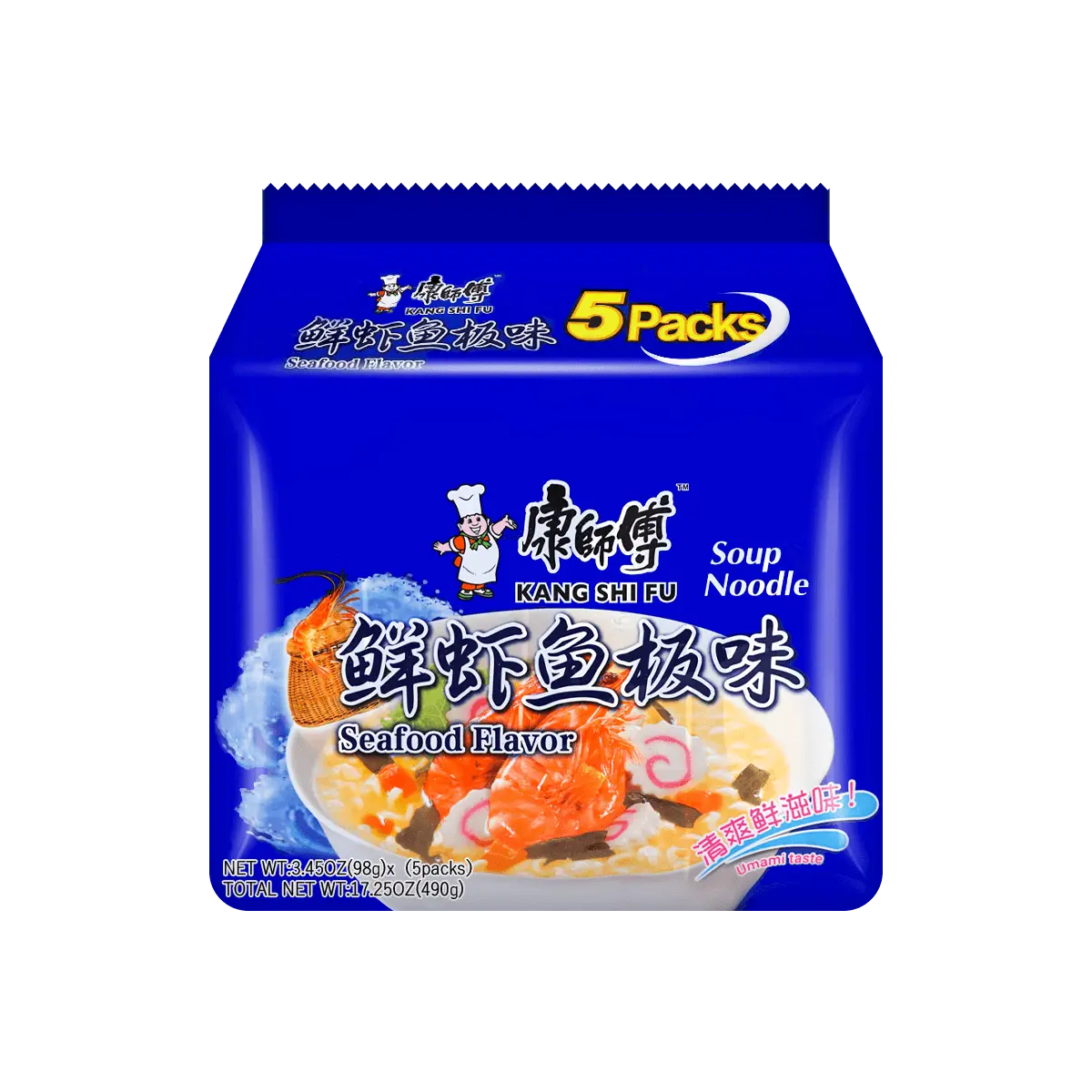 MASTER KONG Instant Noodles Shrimp Fish Cake Flavor 5 Pack 98g
