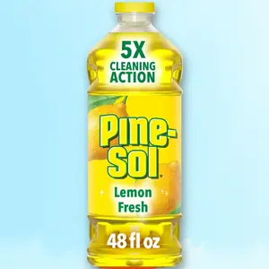 Pine-Sol Lemon Fresh All-Purpose Cleaner 48oz - Multi-Surface Cleaner, Lemon Scent, for Home, Kitchen, Bathroom, 48oz, Powerful Cleaning, Fresh Scent