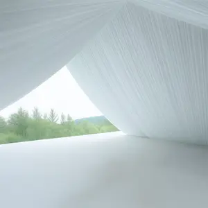Stretch Spandex Tent Ceiling Drape – 25ft x 36ft, White 180GSM Wrinkle-Free Fabric Ceiling Liner with Pole Pockets, Premium