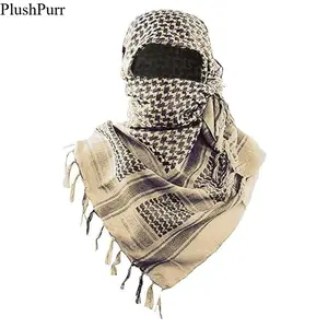 Military Shemagh Tactical Desert Scarf - 100% Cotton Keffiyeh Scarf Wrap for Men and Women Neck Gaiter
