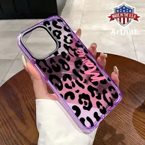 Phone Case for iPhone 16 Plus 15 Pro Max 14 13 12 11 Leopard Mama Pattern Non-Yellowing Shockproof Soft Silicone Transparent Cover