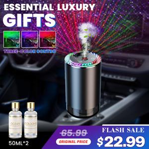 2025 Christmas Gift - Smart Car Diffuser: 50ML×2 Natural Cologne Air Purifier Lasting Fragrance Star Roofing,Suitable For Cars, Offices, and Homes