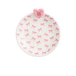 Pink Bow Tidbit Dish