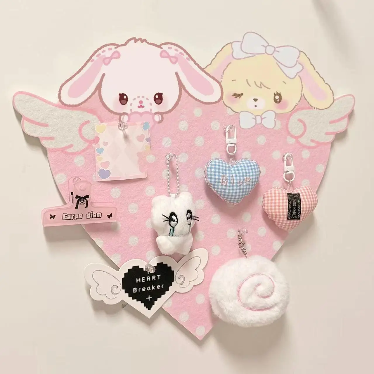 New Cute Cartoon Bunny Felt Decoration Cork Board Wall Photo Message Board Wall Punch-free No Damage The Wall Room Decoration
