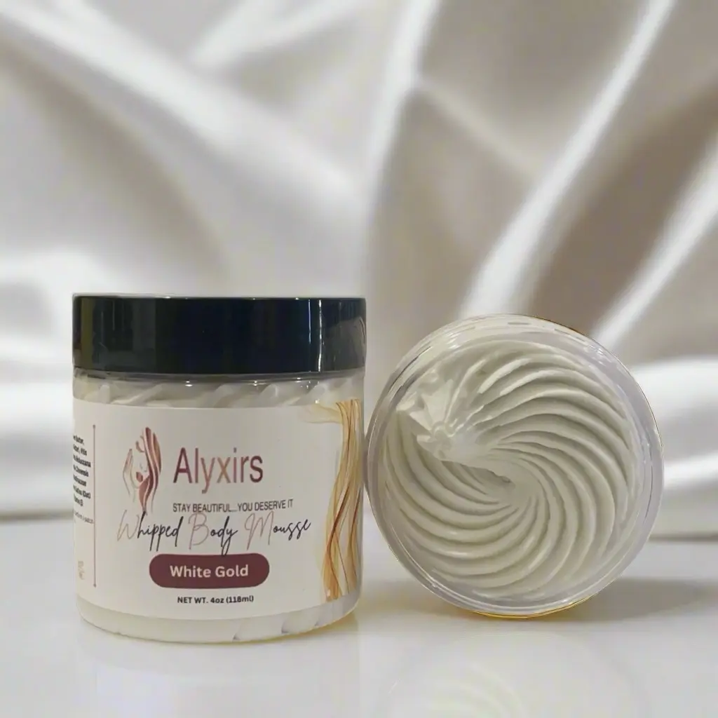 Alyxirs Unscented Whipped Body Mousse - Deeply Nourishing Body Butter with Mango Butter, Shea Butter, Grapeseed Oil and Kukui Nut Oil scent