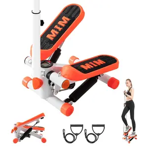 Step Machines, with Adjustable Resistance Bands Home Exercise Fitness Mountaineering Multi-Function Stair Stepper,Professional Cardio Training Stair Stepper