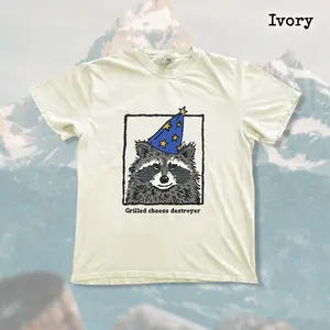 Raccoon Wizard T-Shirt, Grilled Cheese Destroyer Shirt.