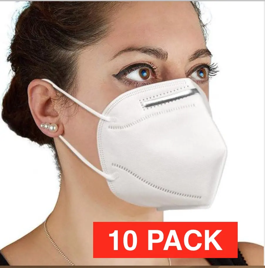 212 MAIN Disposable Non-Woven Elastic Face & Mouth Masks, Comfortable Protective Masks with Elastic Ear Loops for Sports & Outdoor Activities, 10 Pieces, Protection