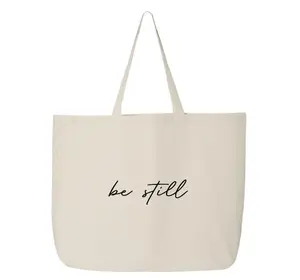 Be Still Tote Bag - Linen Material, Versatile Design, Simple & Practical, Perfect for Beach or Everyday Use, 9x12 Dimensions