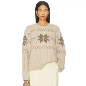 Tularosa Sammara Fair Isle Sweater in Tan Multi