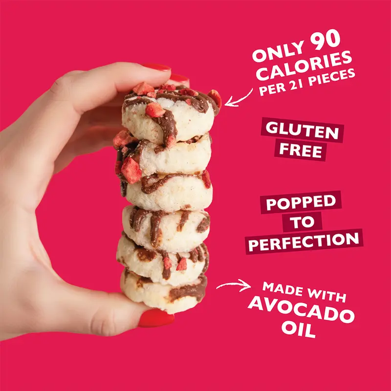 6 Pack - Drizzilicious Strawberry Chocolaty Bites Mini Rice Cakes - New Flavor, 4 oz