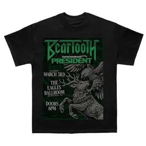 Beartooth Vintage Metal Band Graphic T-Shirt Rock Concert Poster Tee