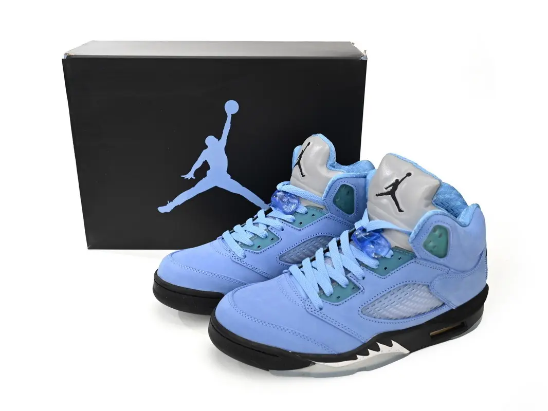 North Carolina blue suede high-top air cushion sneakers, unisex fresh-color trendy basketball casual shoes