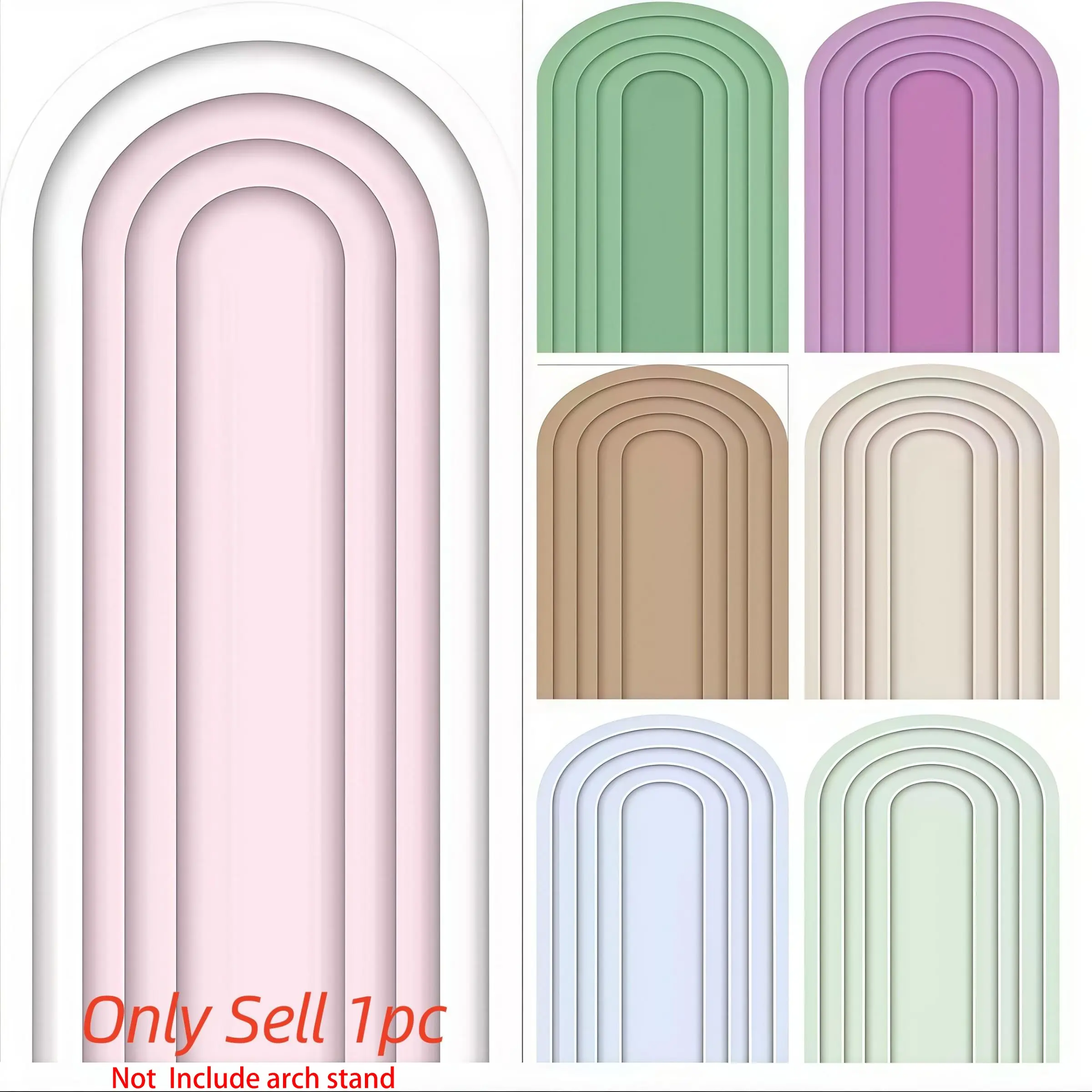 Striped Arch Wall Background, Children Birthday Party Colorful Decoration, Wedding Baby Shower Dual-Sided Backdrop, Wedding Arch Cover, Wedding Arched Backdrop, Decor For Weddings