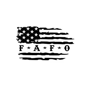 FAFO Car Decal - American Flag Design with Stars and Stripes Ideal for Customizing Your Vehicle Truck Sticker Reflecting Patriotic Spirit