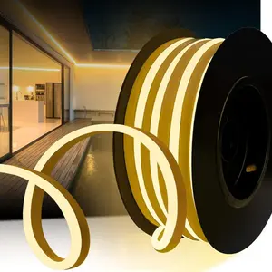 LED Neon Strip Light Flexible Waterproof LED Neon Rope Lights Warm White Strip Lights for Indoor Outdoor Home Decor Commercial Building