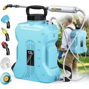 3.5 Gallon   Backpack Sprayer - Electric Garden Sprayer with USB Rechargeable Handle, Telescopic Wand & 5 Nozzles for Lawn Care 12L