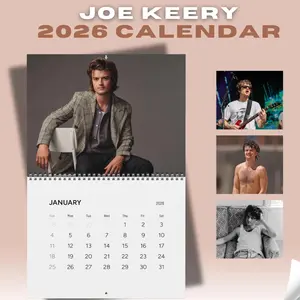 Joe Keery 2026 Calendar, Celebrity Wall Calendar & Monthly Planner, Aesthetic Fan Merch for Him and Her, Pop Culture Gift, Unique New Year Holiday Gift Idea