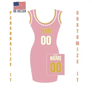 Custom Name Number Jersey Dress for Adults | Women’s Basketball Jersey Dress | Ladies’ Throwback Jersey Dress