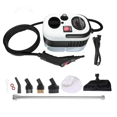 Handheld Steam Cleaner Cleaning Set, 2500W Power, 12-Piece Accessories, Adjustable Levels, Fast Heat-Up, 7-15 Min Runtime, Multi Surface Cleaning for Boating Water Sports Household Care