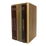 Five-Piece Book-Shaped Coasters, Coasters for Drinks, Decorative Coaster, Wood Coaster Set, Tableware, 100% Moonwood, Wooden Base, Coffee Tea Cocktail Display, Eye-Catching Aesthetic Desk Decor, Perfect Gift for Book Lovers