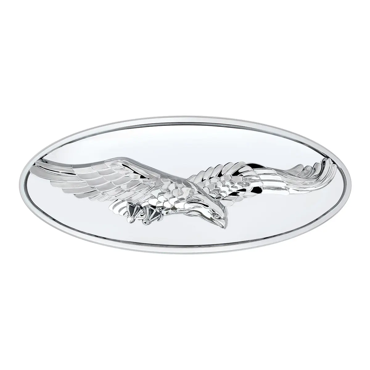 Chrome Oval Emblem - 3D Eagle Truck RV Couch Semi