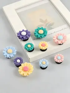 DIY 10Pcs Mixed Color Daisy Resin Shoe Charms for Crocs Decoration Bag Accessories and DIY Craft Making Kit
