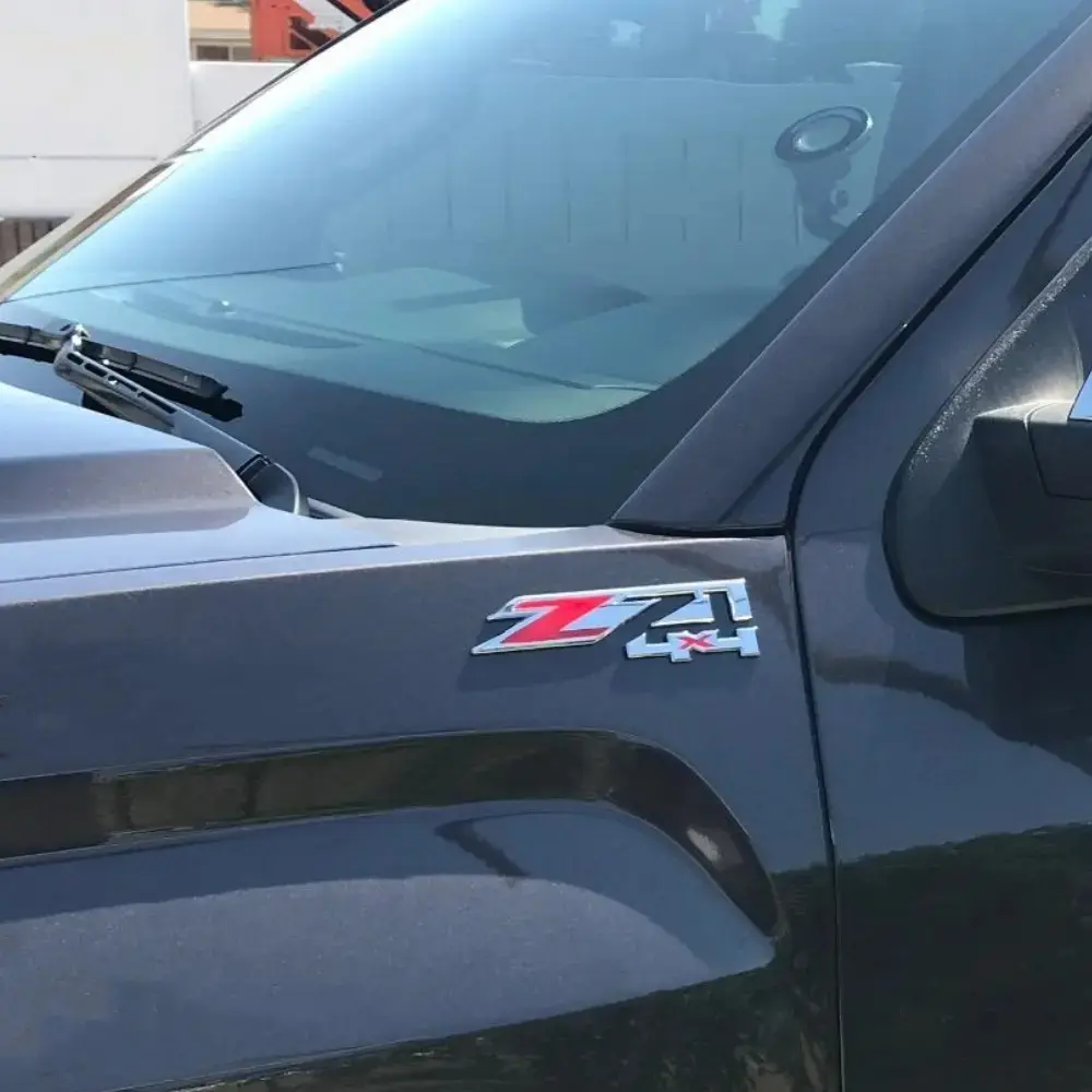 Upgrade Your Silverado 1500 2019-2026 With Z71 4X4 Chrome Red Emblems, Premium Truck Styling Badge Kit
