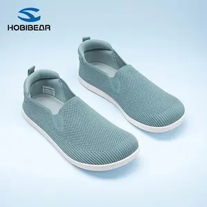 HOBIBEAR Women's Wide Toe Box Breathable Mesh Slip-On Walking Shoes, All-Day Comfort Footwear for Errands, Casual Walks