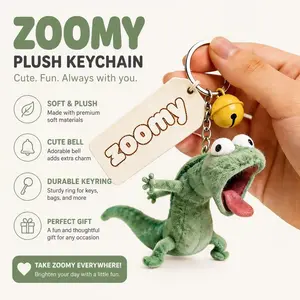 Cute Mint Lizard Plush Toy Keychain, Adorable Stuffed Animal Gift for Friends and Girlfriends, Fun and Quirky Accessory
