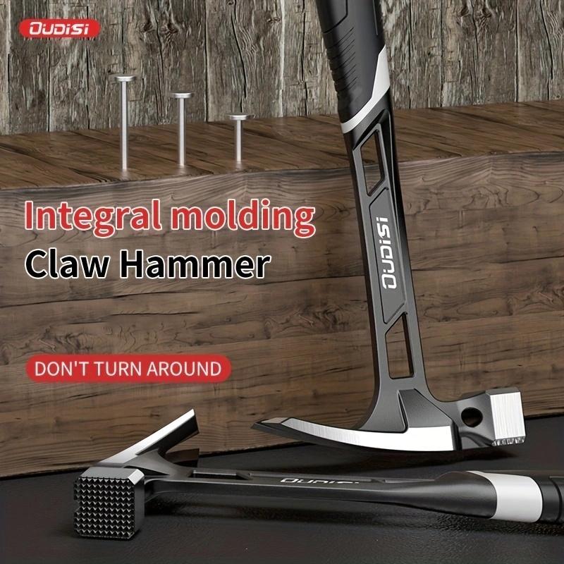 Heavy-Duty One-Piece Claw Hammer, Multi-Functional Claw Hammer Features shock-absorbing nylon handle and non-slip grip High-carbon steel construction with smooth finish Ideal for demolition, Stocking Stuffers,Him Dad Birthday Gift, Clawhammer, Hand Tools
