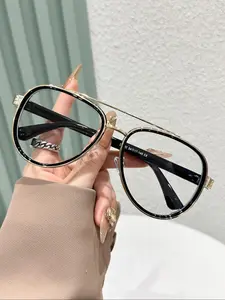 Fashion Eyeglasses, Fashion Frame Eyeglasses, Basic Anti-blue Light Eyeglasses for Women & Men, Fashion Eyeglasses for Work, Daily Clothing Decor, Perfect for Student Daily Use