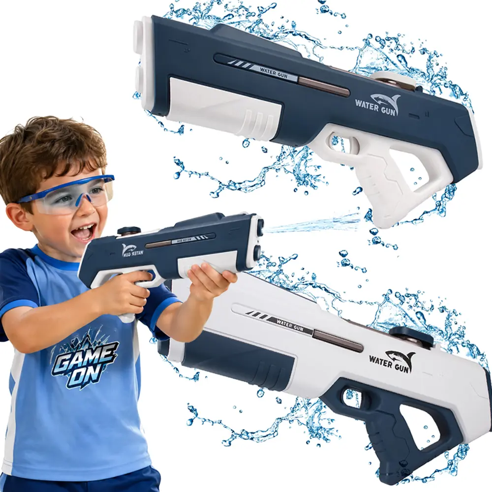 Kids Electric Water Blaster, Battery Powered Automatic Water Gun with Extra Large Tank, High Pressure Long Distance Shooter for Beach Pool Party Games