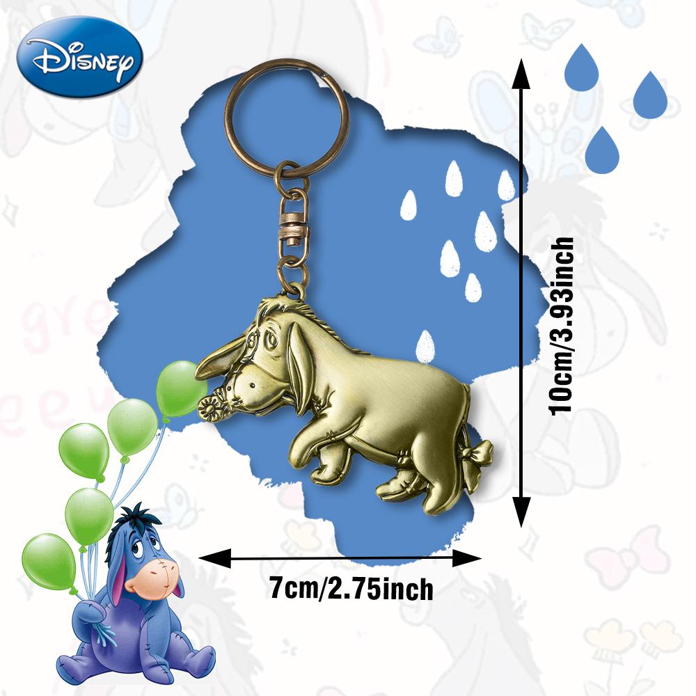 Disney Winne The Pooh Eeyore Keychain 1PC Officially Licensed 3D Figurine Bag Clip Charms Anime Figure Keychain Anime Collector Kering Backpack Decor Durable Exquisite Alloy Gift