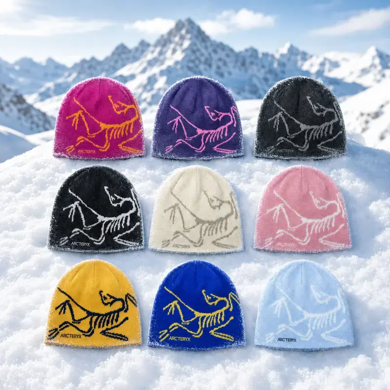 Arc'teryx Bird Head Knit Beanie – Multi-Color Winter Skull Cap, Warm Outdoor Ski Snowboard Hiking Hat, Unisex Cold Weather Streetwear Gift