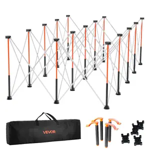 VEVOR Portable Folding Workstand, 6.12x 4.14 ft Collapsible Workbench, 4500 lbs Weight Capacity, No Assembly Foldable Work Stand with Storage Bag, Table Top NOT Included, for Garage Workshop Outdoor